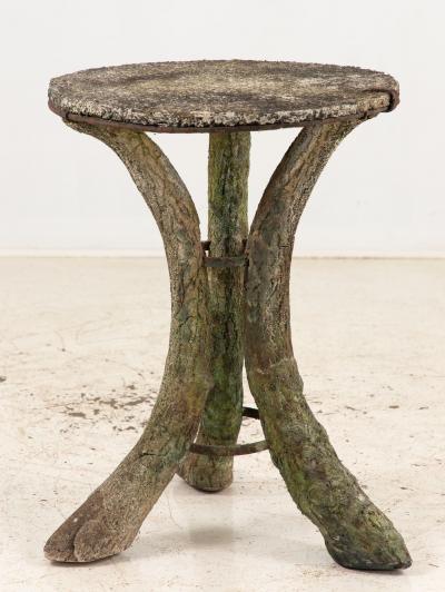 Faux Bois Reconstituted Stone Table Scotland Early 20th C 