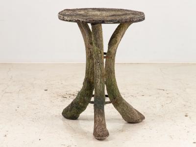 Faux Bois Reconstituted Stone Table Scotland Early 20th C 