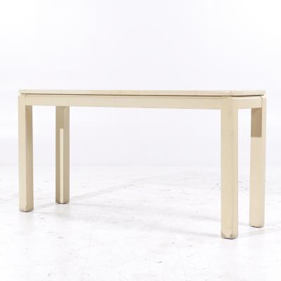 Faux Goat Skin Postmodern Console Table