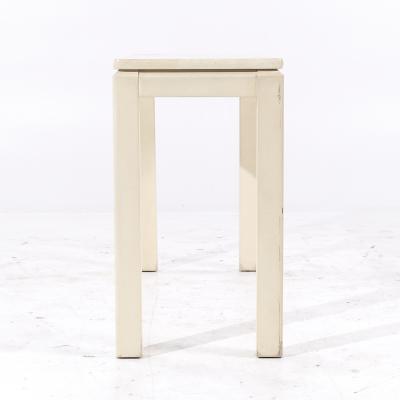 Faux Goat Skin Postmodern Console Table