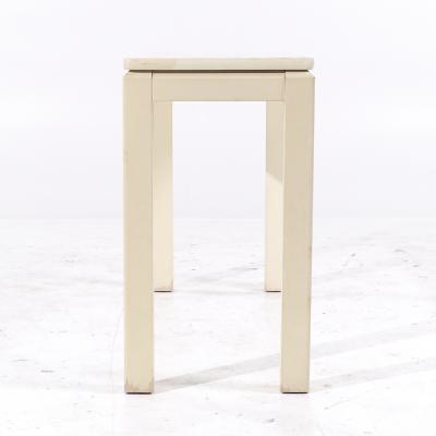 Faux Goat Skin Postmodern Console Table