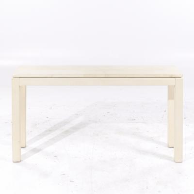 Faux Goat Skin Postmodern Console Table