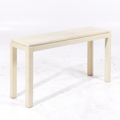 Faux Goat Skin Postmodern Console Table