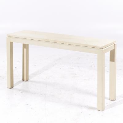 Faux Goat Skin Postmodern Console Table
