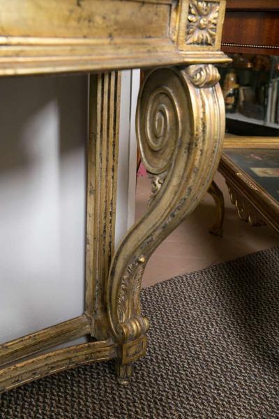 Faux Marble Top Louis XV Style Console Table Attributed to Maison Jansen
