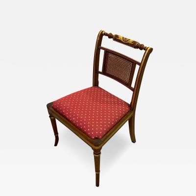 Faux Rosewood Gilt Regancy Side Chair