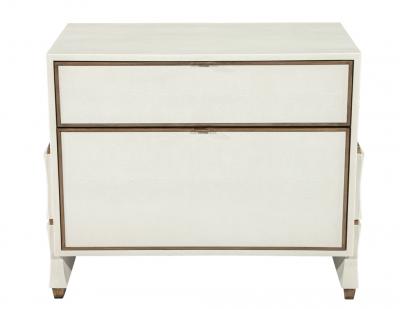 Faux Shagreen Modern Office Cabinet