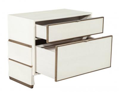 Faux Shagreen Modern Office Cabinet