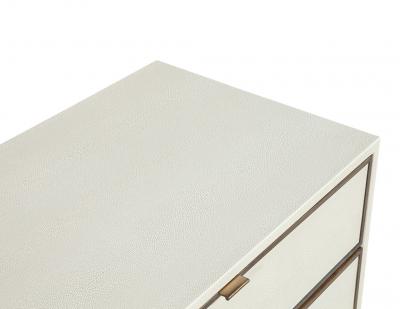 Faux Shagreen Modern Office Cabinet