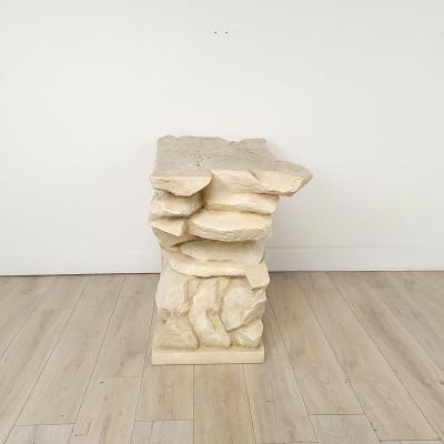 Faux Stacked Stone Console by Sirmos circa 1970