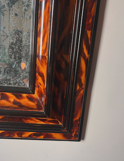 Faux Tortoiseshell Antiqued Mirror