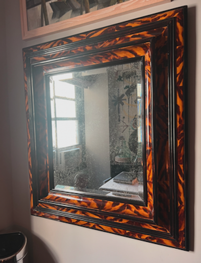 Faux Tortoiseshell Antiqued Mirror