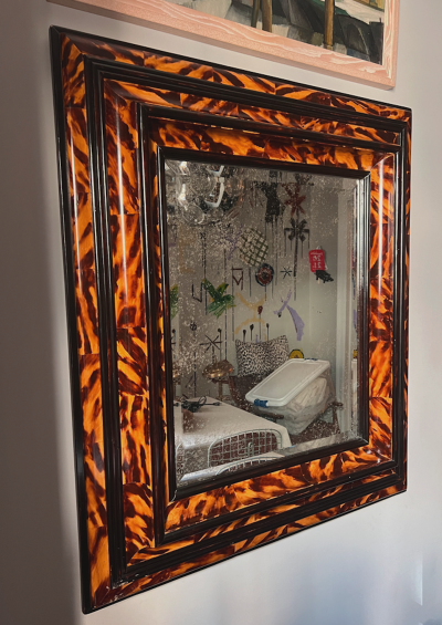 Faux Tortoiseshell Antiqued Mirror