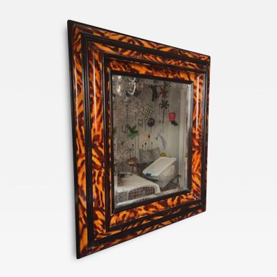 Faux Tortoiseshell Antiqued Mirror