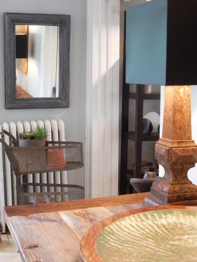 Faux Zinc Powder Room Mirror