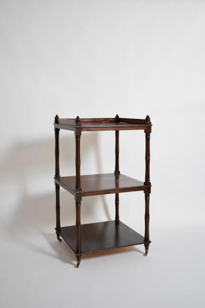 Faux bamboo bookshelves pedestal table 1960s 