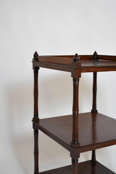 Faux bamboo bookshelves pedestal table 1960s 