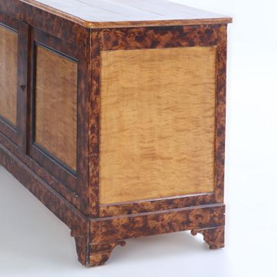 Faux tortoise Painted Italian Sideboard C 1900 