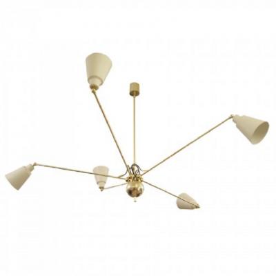 Fedele Papagni CREAM COLOUR STAR FIVE CEILING LIGHT