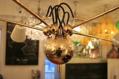Fedele Papagni CREAM COLOUR STAR FIVE CEILING LIGHT