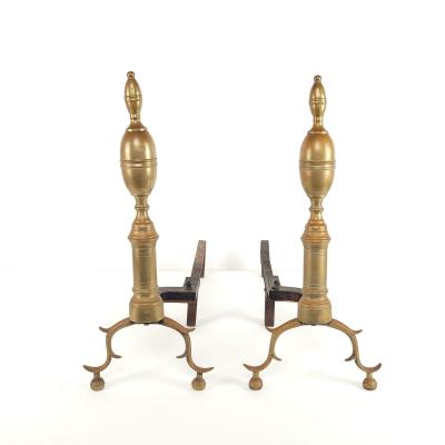 Federal Andirons U S A circa 1800