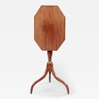 Federal Candlestand with an Octogonal Inlaid Top