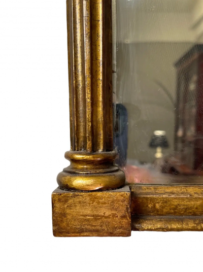 Federal Gilt Wood Eglomise Painted Mirror