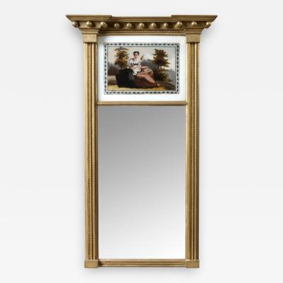 Federal Mirror with Eglomise Panel