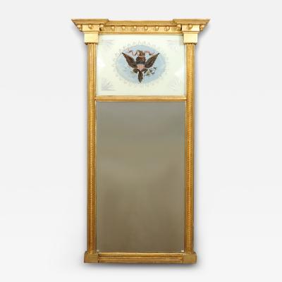 Federal Mirror with Patriotic Eglomise Tablet