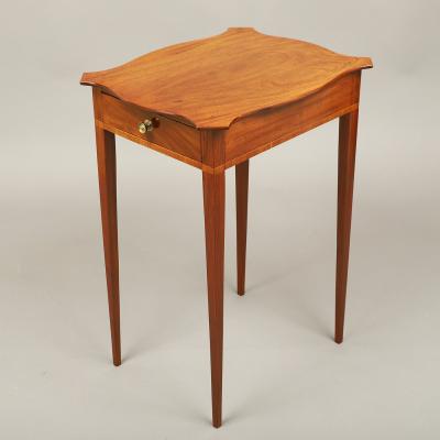 Federal One Drawer Side Table with Turtle Top