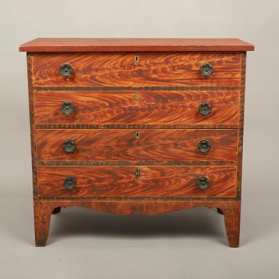 Federal Paint Decorated Mule Chest