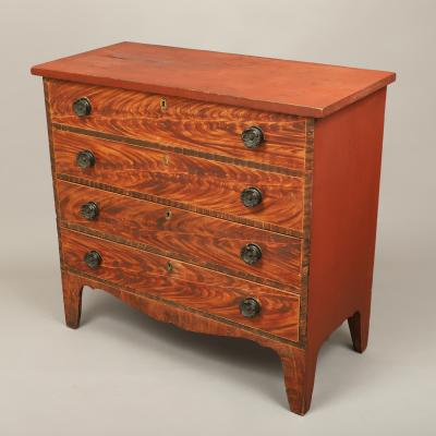 Federal Paint Decorated Mule Chest