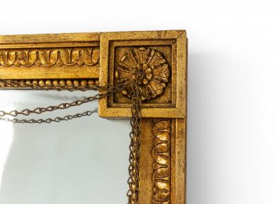 Federal Rectangular Gilt Wood Mirror Surmounted by an Eagle