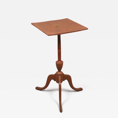Federal Red Painted Candle Stand