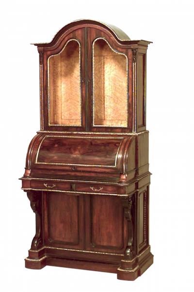 Federal Rosewood Roll Top Secretary