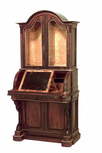 Federal Rosewood Roll Top Secretary