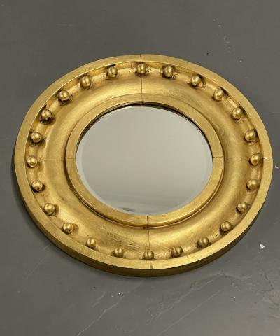 Federal Style Circular Mirror Giltwood Wall Pier Vanity