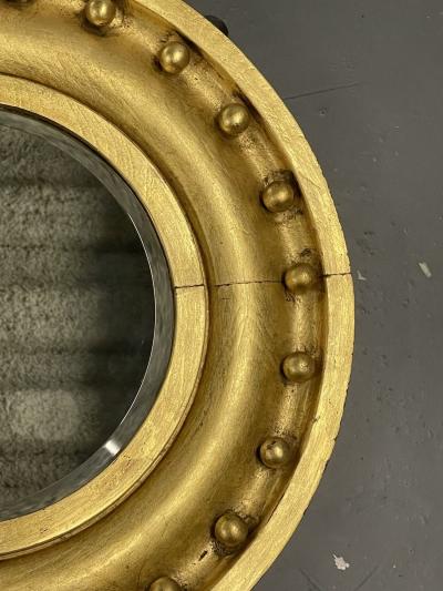 Federal Style Circular Mirror Giltwood Wall Pier Vanity