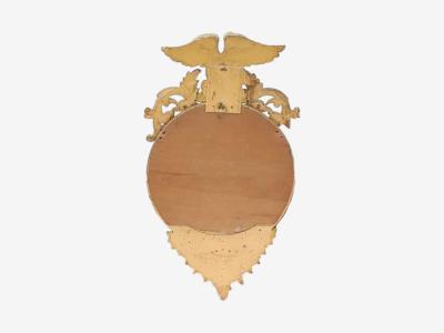 Federal Style Giltwood Convex Mirror Regency Wall Mirrors USA 19th C 