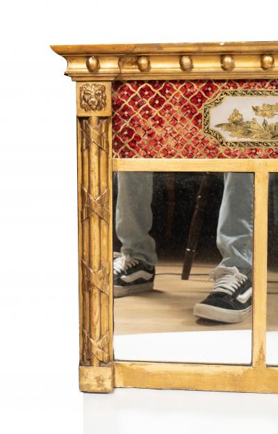 Federal Style Giltwood Overmantel Mirror