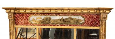 Federal Style Giltwood Overmantel Mirror