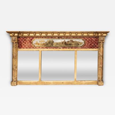 Federal Style Giltwood Overmantel Mirror