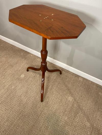 Federal Tiger Maple Tripod Table American Early 19th Century