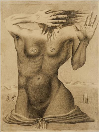 Federico Castellon Surrealist Nude Female Figure