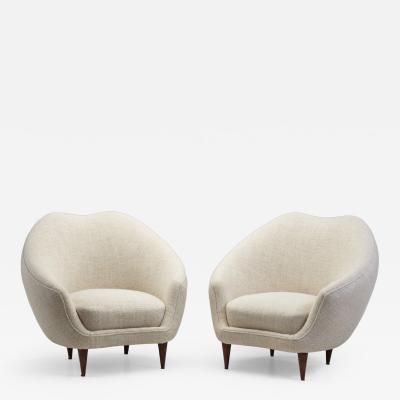 Federico Munari Federico Munari Mid Century Modern Lounge Chairs Italy 1950s