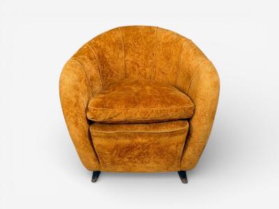 Federico Munari Style Lounge Chairs Fabric Ebonized Wood Italy 1960s