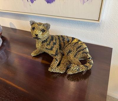 Federico Uribe Cat Sculpture in Bullet Casings by Federico Uribe
