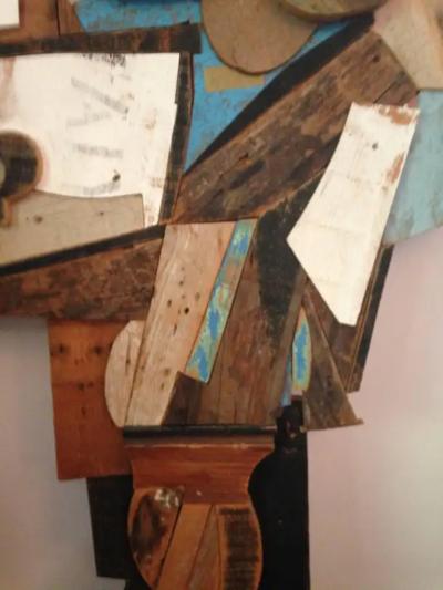Feliceantonio Botta Abstract Wood Collage by Felice Antonio Botta Italy 20th Century