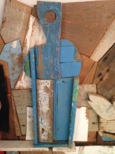 Feliceantonio Botta Abstract Wood Collage by Felice Antonio Botta Italy 20th Century