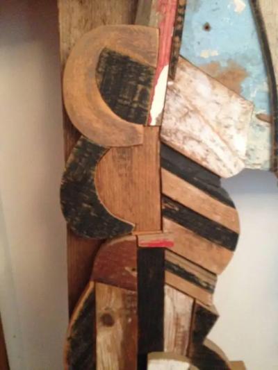 Feliceantonio Botta Abstract Wood Collage by Felice Antonio Botta Italy 20th Century